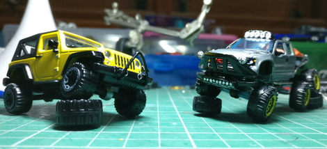Majorette Jeep Wrangler and Hw F150 Raptor 6x6